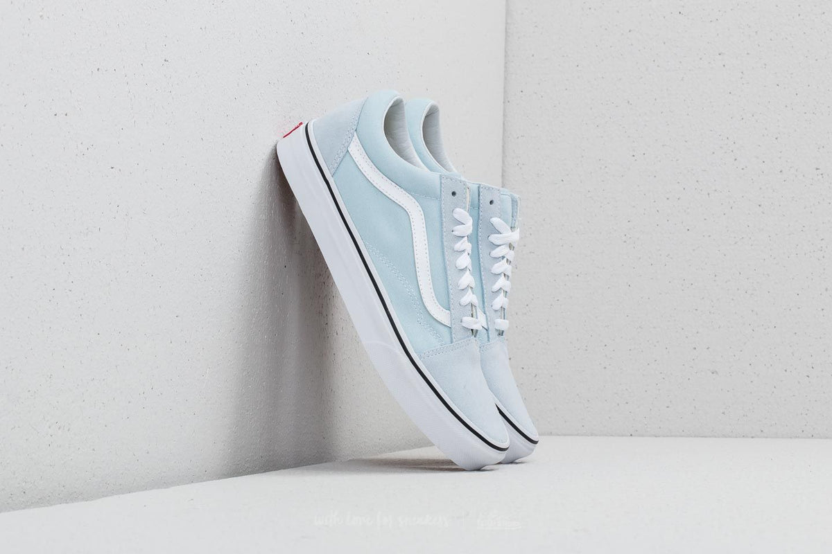 Vans Shoes Old Skool Baby Blue True White Us Size Skateboard Sneakers