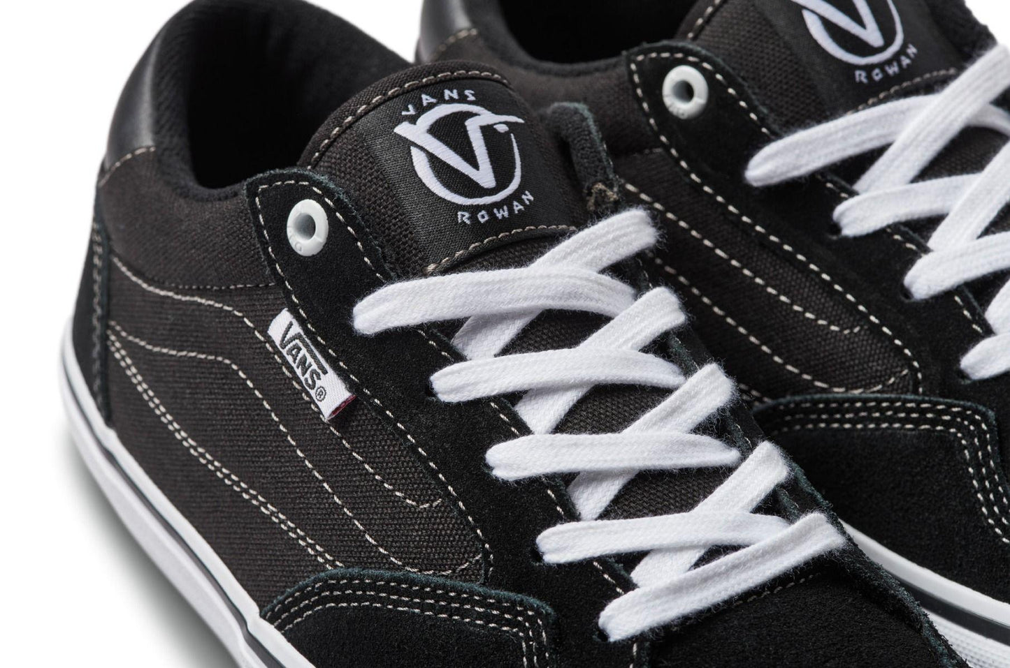 Vans Shoes Rowan Black White Pro USA SIZE Skateboard Sneakers