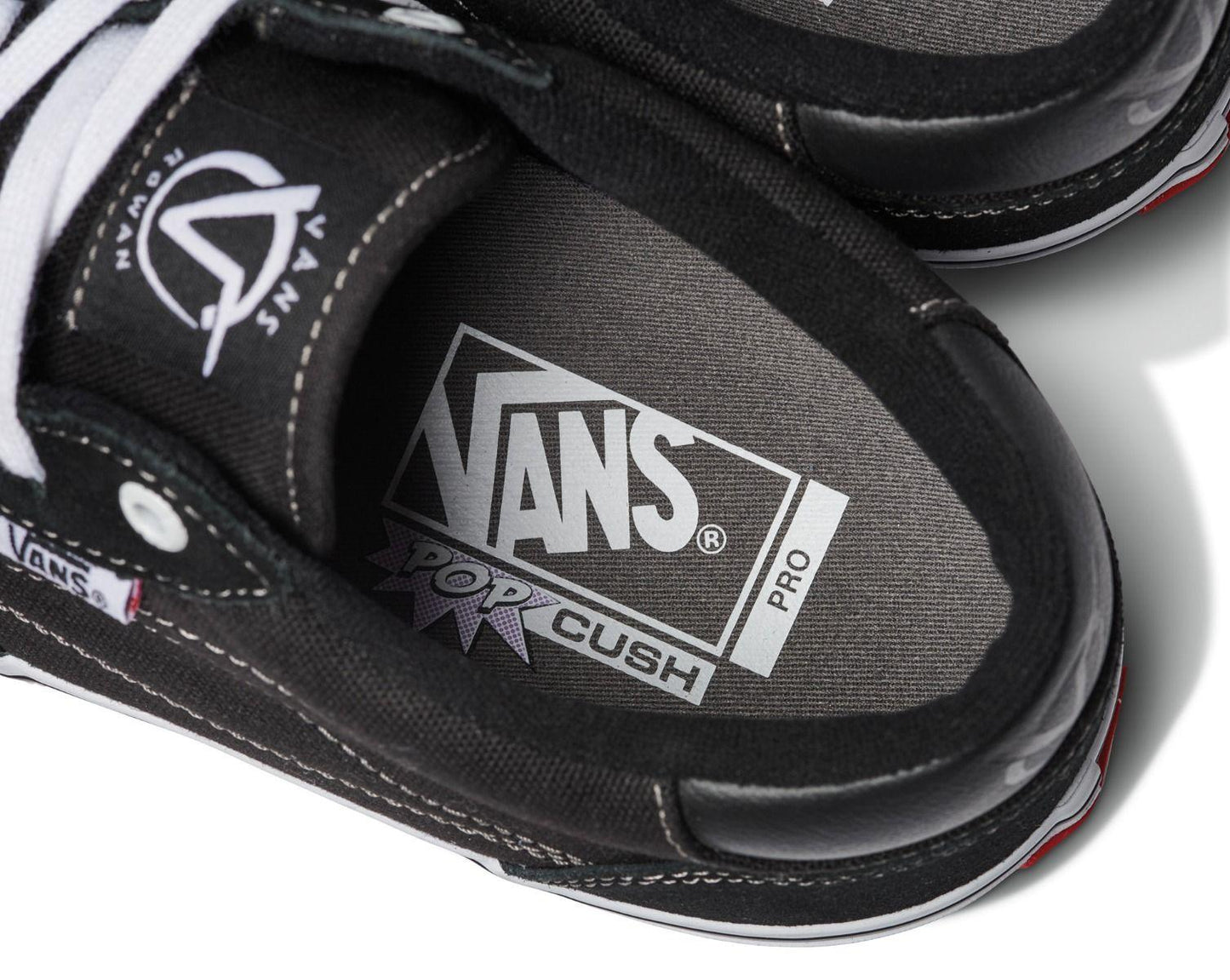 Vans Shoes Rowan Black White Pro USA SIZE Skateboard Sneakers