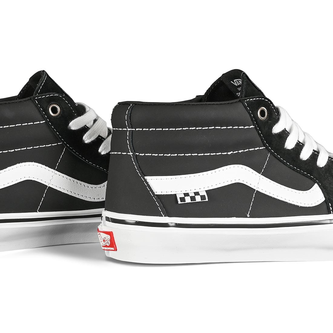 Vans Shoes SKATE GROSSO MID Black White Emo Leather US SIZE Skateboard Sneakers