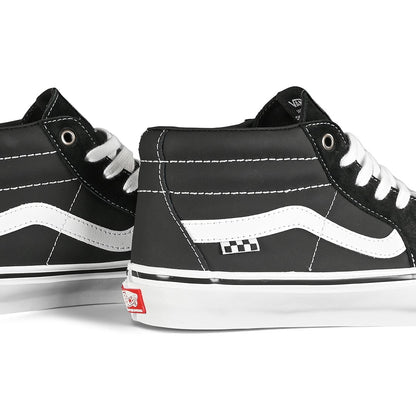 Vans Shoes SKATE GROSSO MID Black White Emo Leather US SIZE Skateboard Sneakers