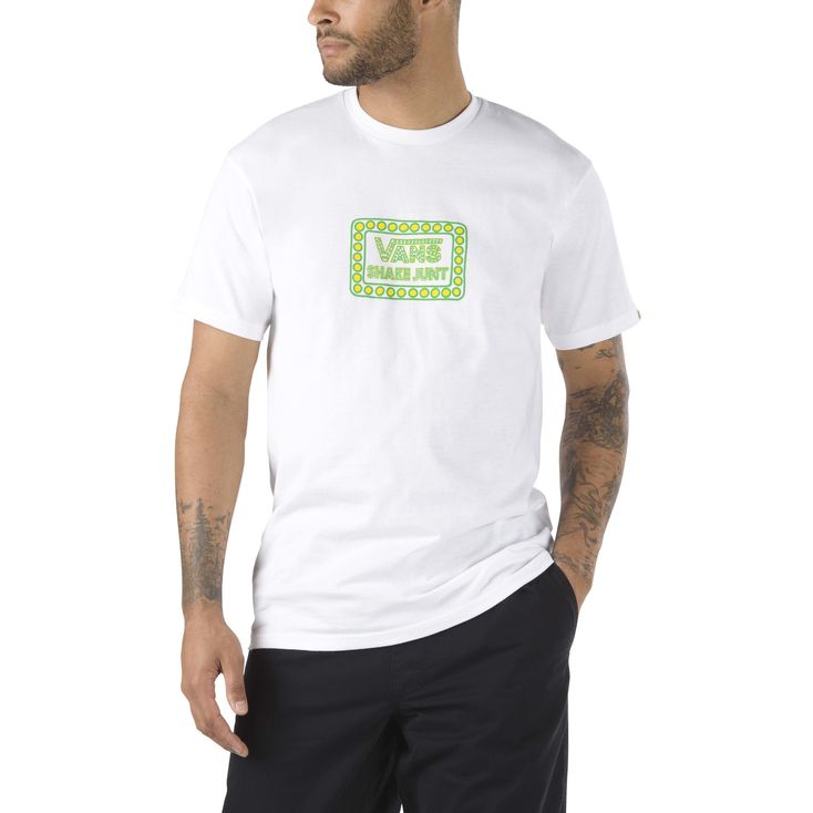 Vans Tee X Shake Junt Logo White Skateboard T Shirt Collab