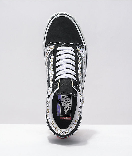 Vans Shoes SKATE Old Skool BAKER BANDANA Black White US Size Skateboard Sneakers