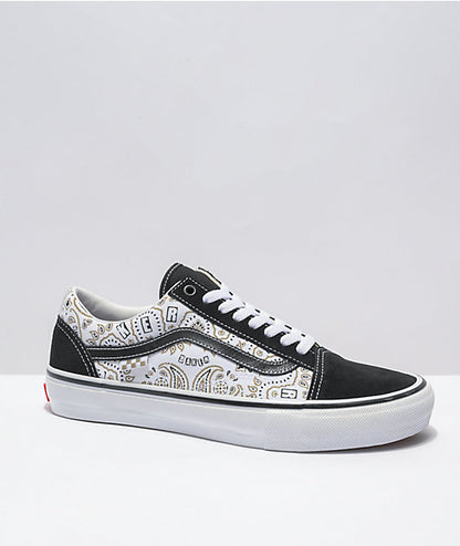 Vans Shoes SKATE Old Skool BAKER BANDANA Black White US Size Skateboard Sneakers