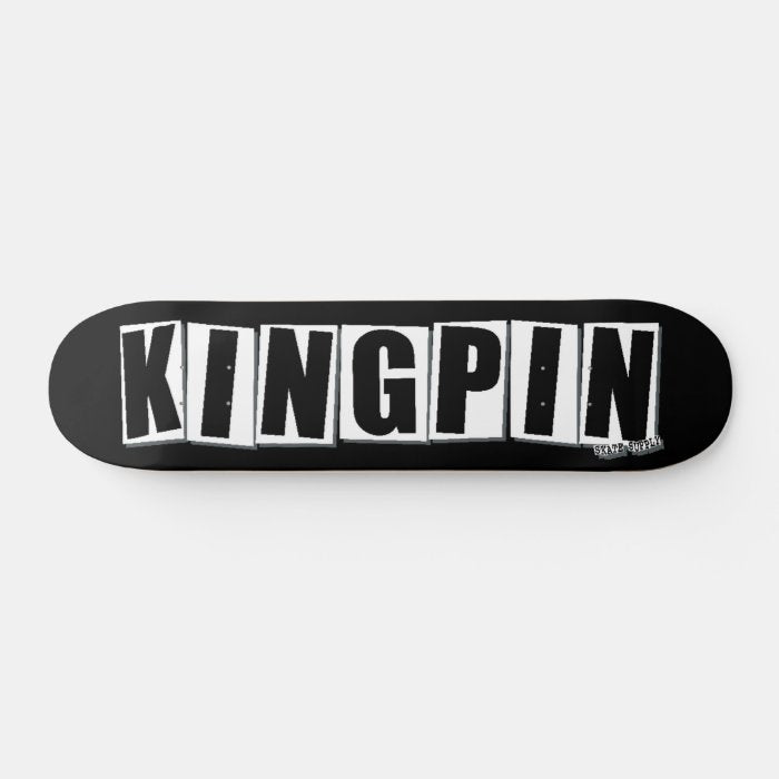 Kingpin Skate Supply Deck Block Logo Black (1/20)