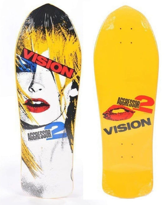 Vision Skateboards Deck Aggressor ll Yellow 10.25" Reissue