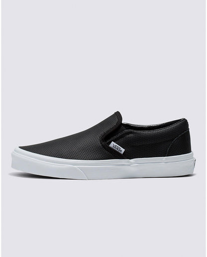Vans Shoes Classic Slip-On Perf Leather Black US SIZE Skateboard Sneakers