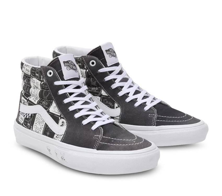 Vans Shoes Skate Sk8 Hi X Daniel Johnston Raven Us Size Skateboard Sneakers