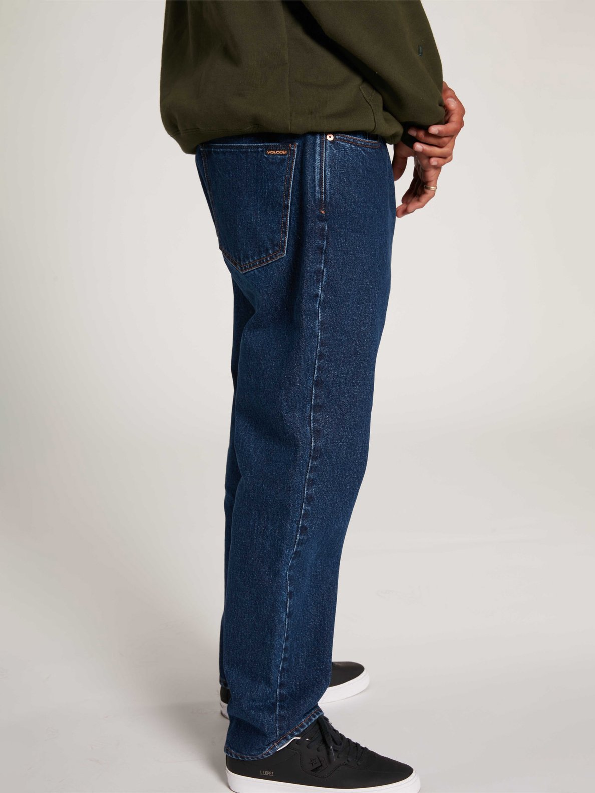 Volcom x Louie Lopez Jeans Tapered Denim Blue Rinse Skateboard Pants