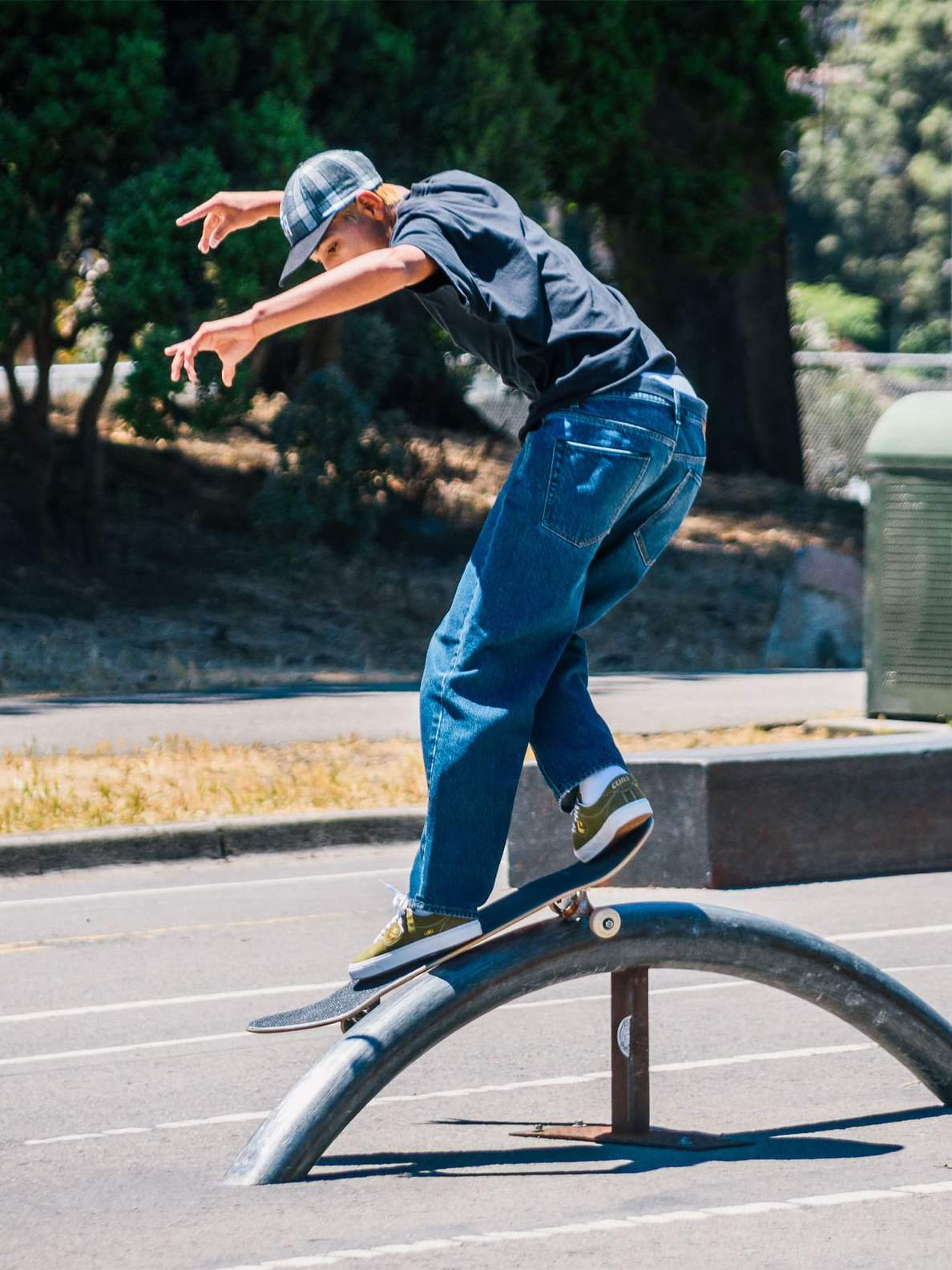 Volcom x Louie Lopez Jeans Tapered Denim Blue Rinse Skateboard Pants