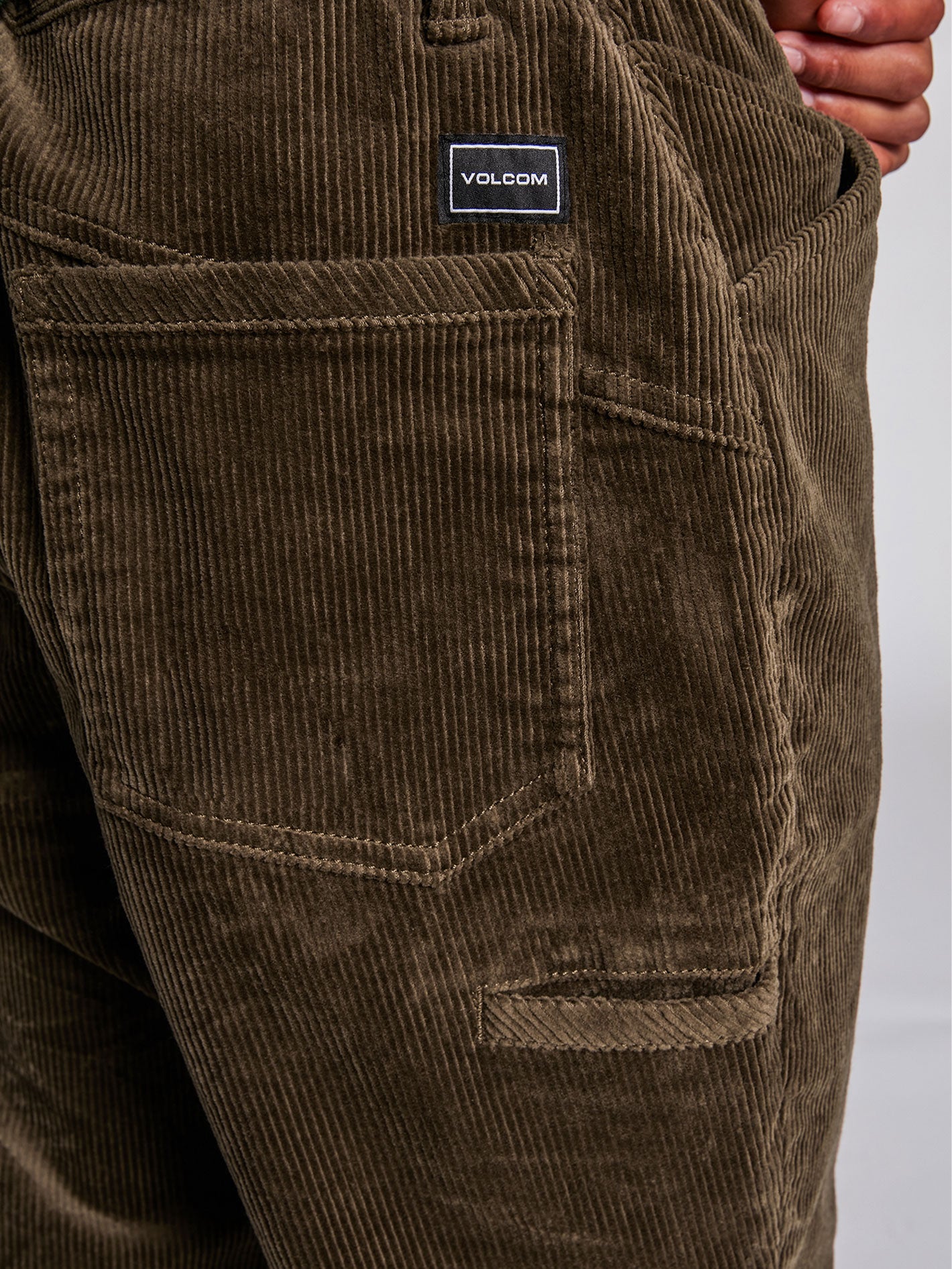 Volcom x Louie Lopez Pants Tapered Cord Dark Earth Skateboard Pants