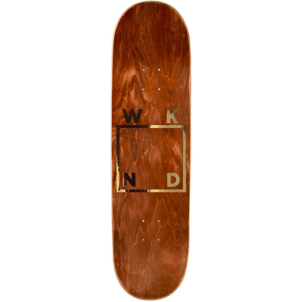 Wknd Skateboard Deck Gold Logo Brown Veneer 8 125