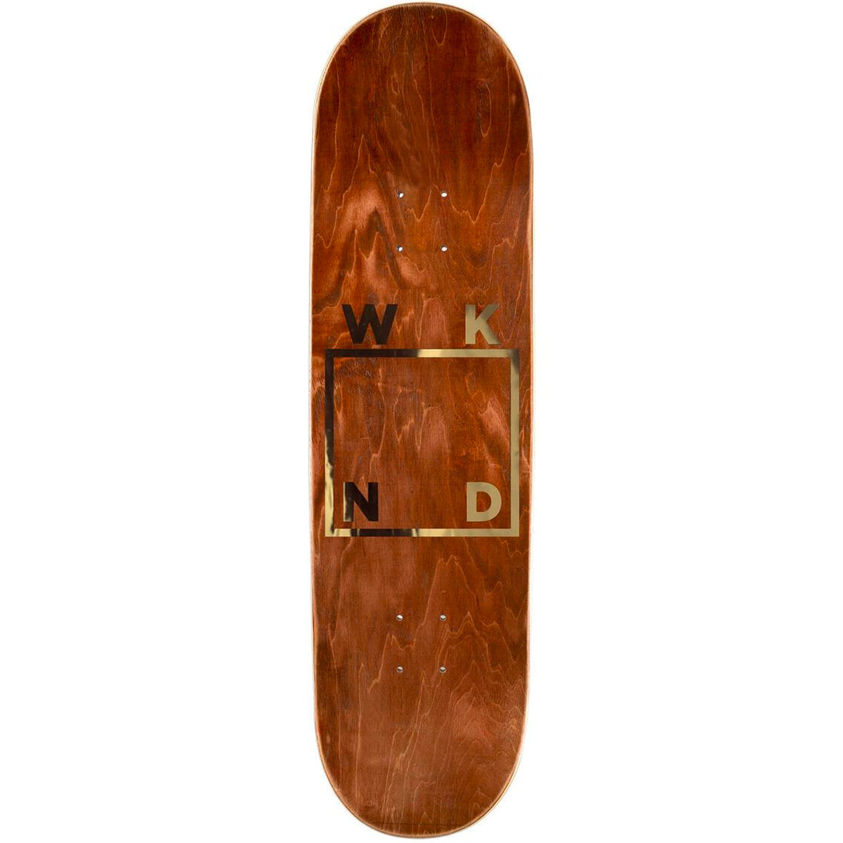 Wknd Skateboard Deck Gold Logo Brown Veneer 8 125
