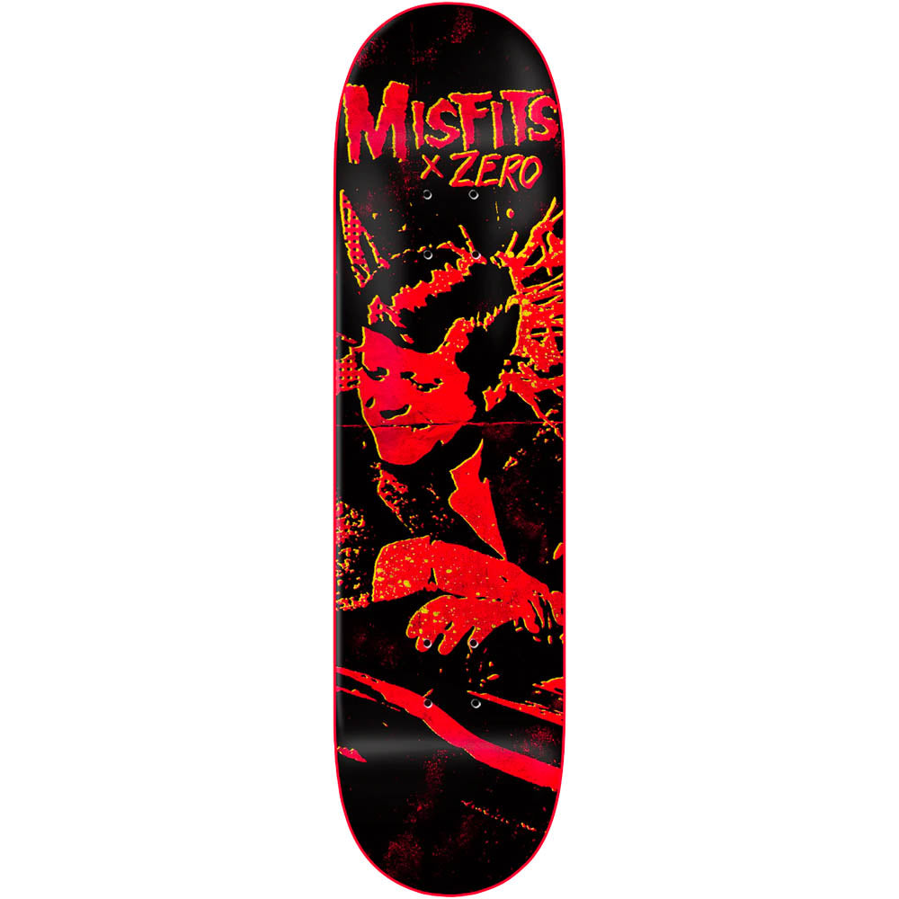 Zero Skateboard Deck X Misfits Bullet Black Red 8 375 Limited Edition